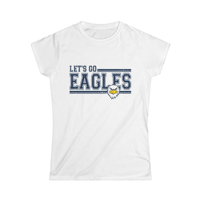 Cheerful Women's Tee, Let's Go Eagles Shirt, Sports Fan Apparel, Game Day Top, Birthday Gift for Her