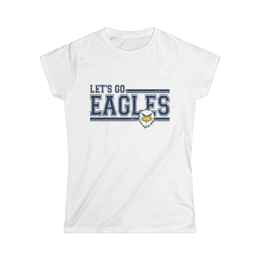 Cheerful Women's Tee, Let's Go Eagles Shirt, Sports Fan Apparel, Game Day Top, Birthday Gift for Her