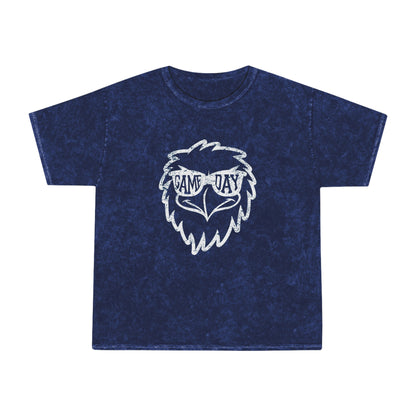 Game Day Eagle Glasses Mineral Wash T-Shirt - Navy