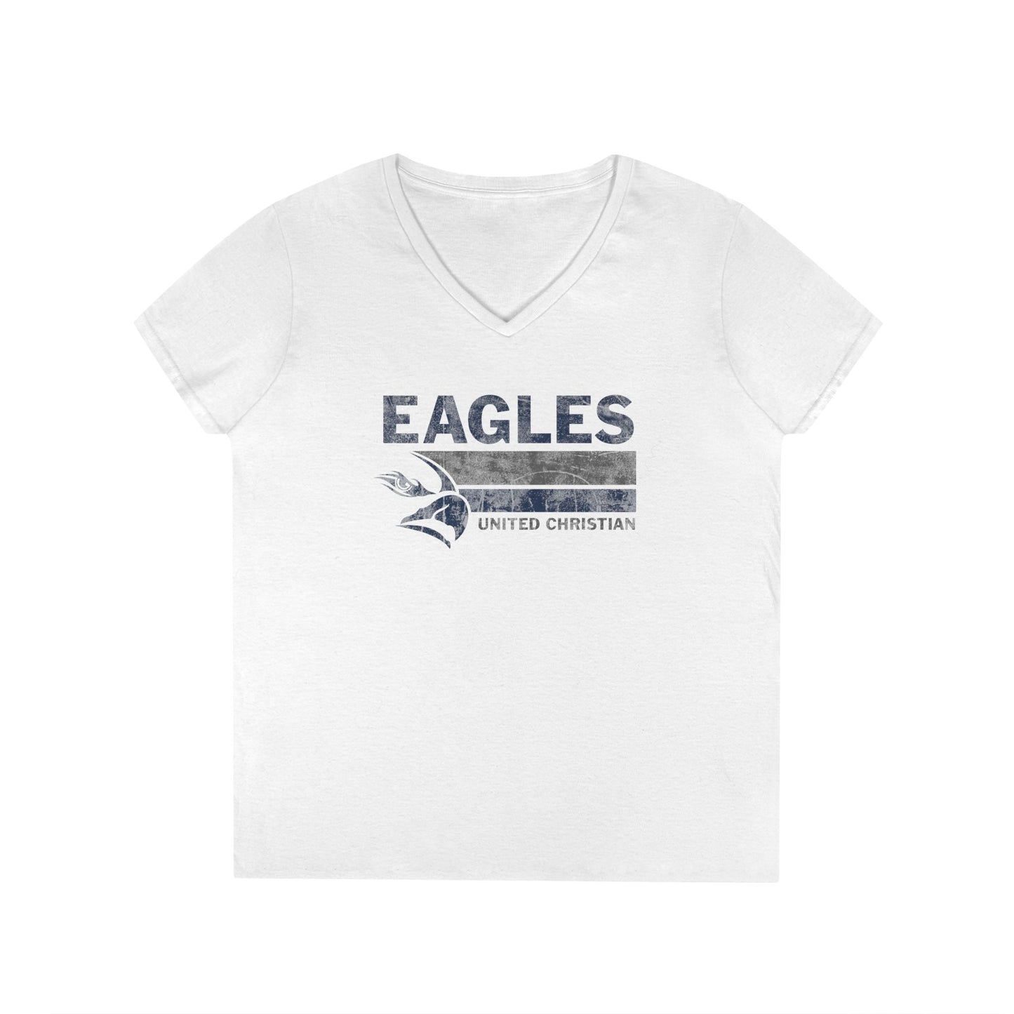 Eagles Spirit Women's Deep V-Neck Tee, Casual Shirt, Sportswear, Fan Apparel, Gift for Her