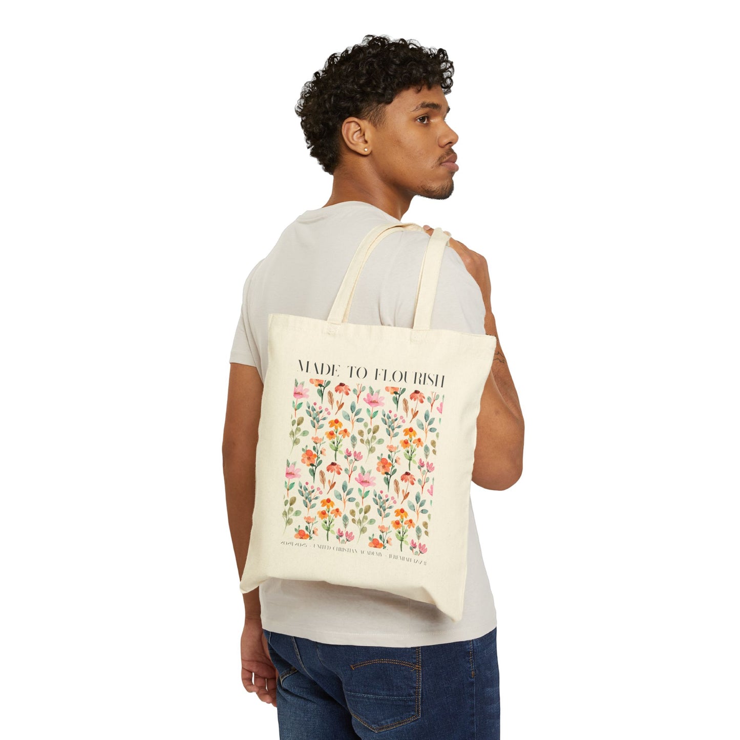 Made to Flourish Canvas Tote Bag