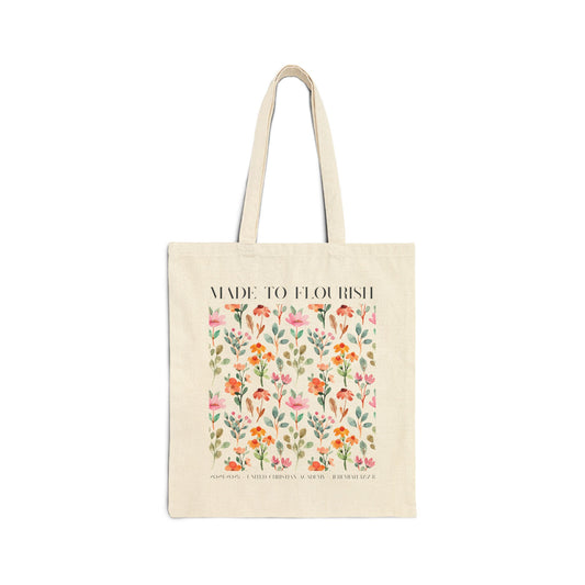 Made to Flourish Canvas Tote Bag