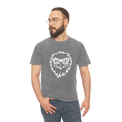 Game Day Eagle Glasses Mineral Wash T-Shirt - Grey