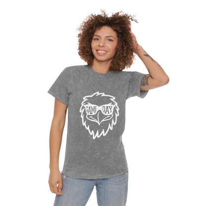 Game Day Eagle Glasses Mineral Wash T-Shirt - Grey