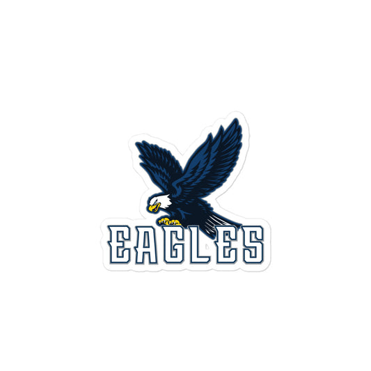 Eagles text side-view bubble-free sticker