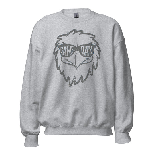 Game Day Eddie Sunglasses Sweatshirt - Grey