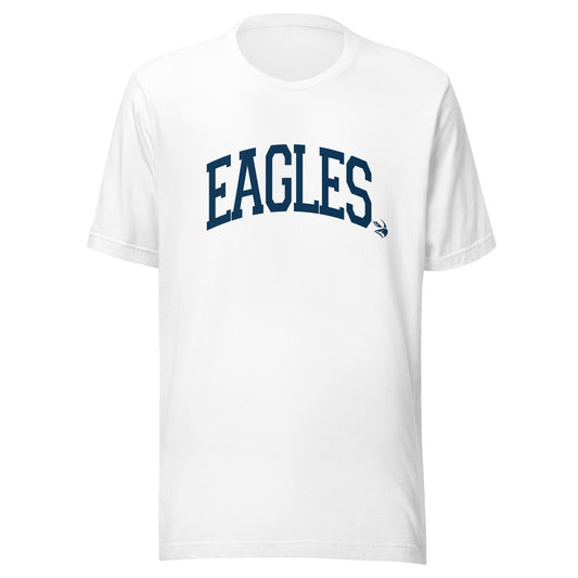 Eagles Text with Eagle head T-shirt - White