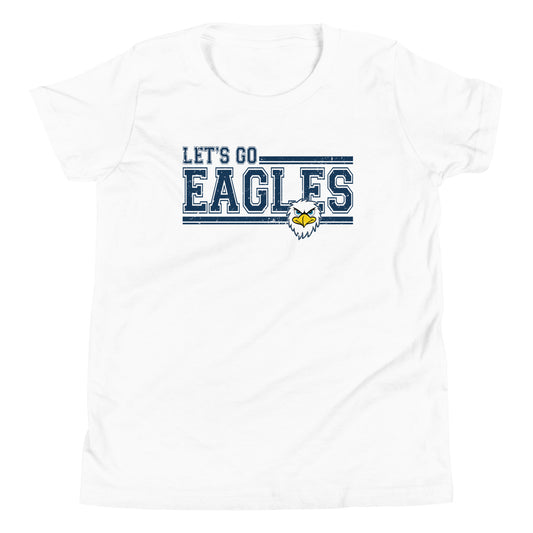 Let's Go Eagles Fierce Youth T-Shirt - White